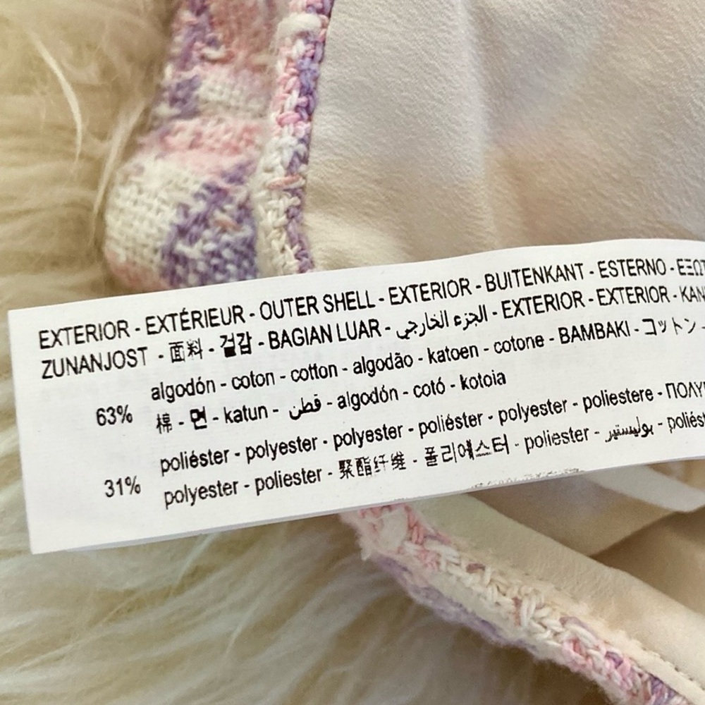 Zara Tweed Corset Bra-Style Crop Top w/Chiffon Lining - Picture 10 of 13